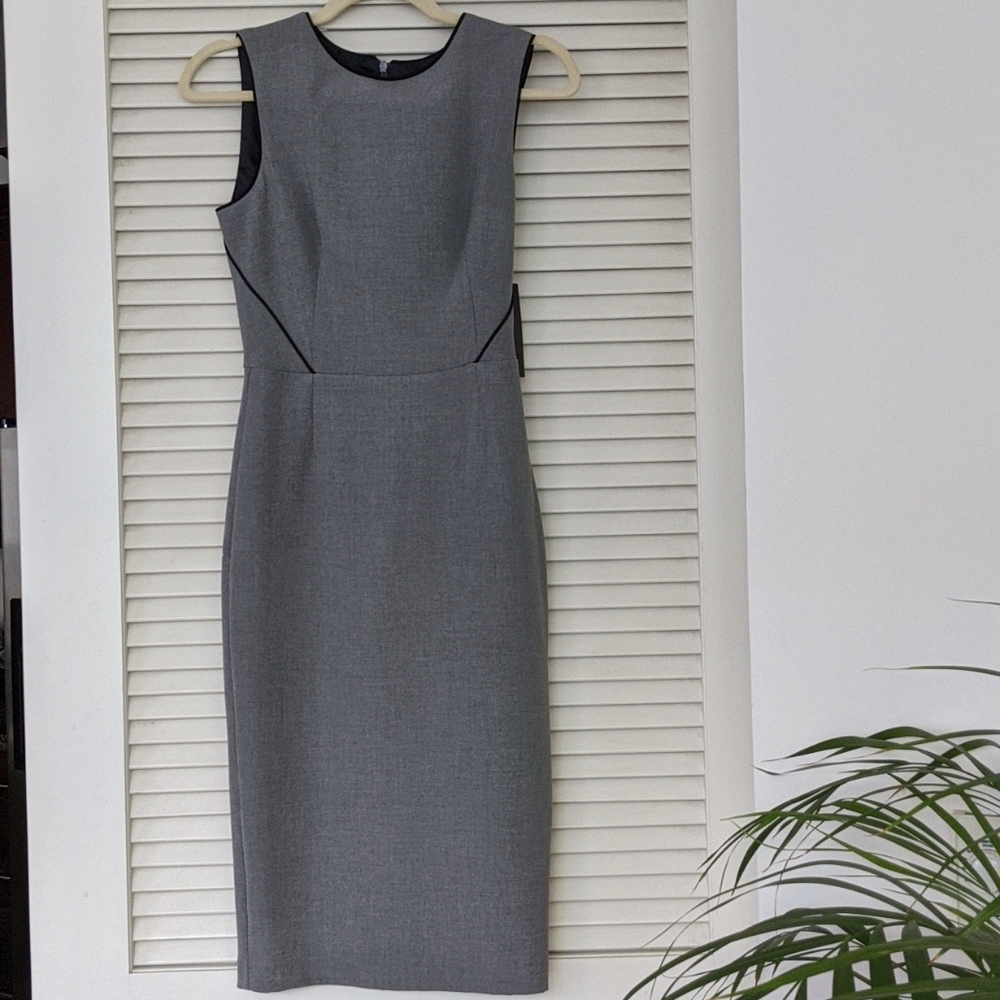Zara Tube Dress with Piping Basic Collection Grey
